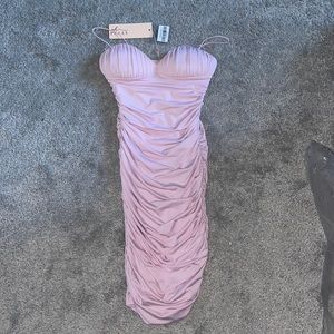 Oh Polly pink midi dress